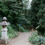 Path leading to a Buddhist temple in a Chonju park