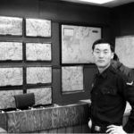 34 My closest Korean friend Lee Hak-chae  in the weather station at Kunsan AFB  where we worked.    A really fine man,  we exchanged gifts when I left Korea.    He gave me a Korean flag and I gave him a Webster's dictionary.